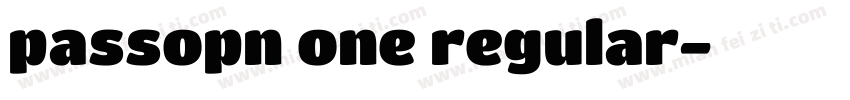 passopn one regular字体转换